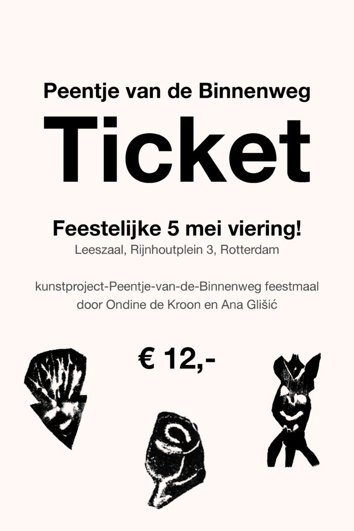 ticket 5 mei viering Peentje van de Binnenweg